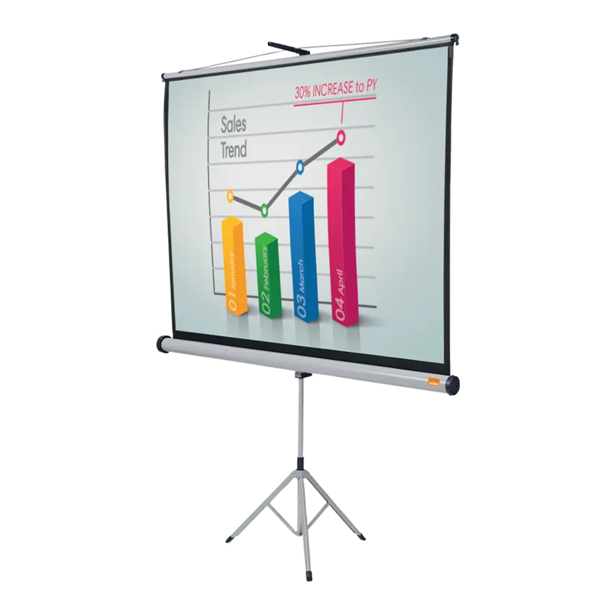 Telón Trípode NOBO 4:3 100” (200x151 cm) Portátil