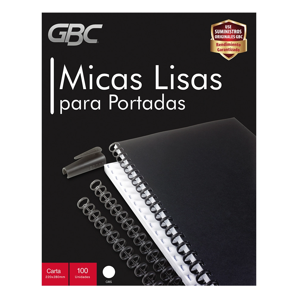 Mica Gris Carta GBC – Pack 100 Unidades