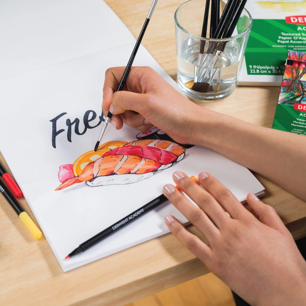 Plumones Marcadores 8 Colores – Punta Fina y Pincel