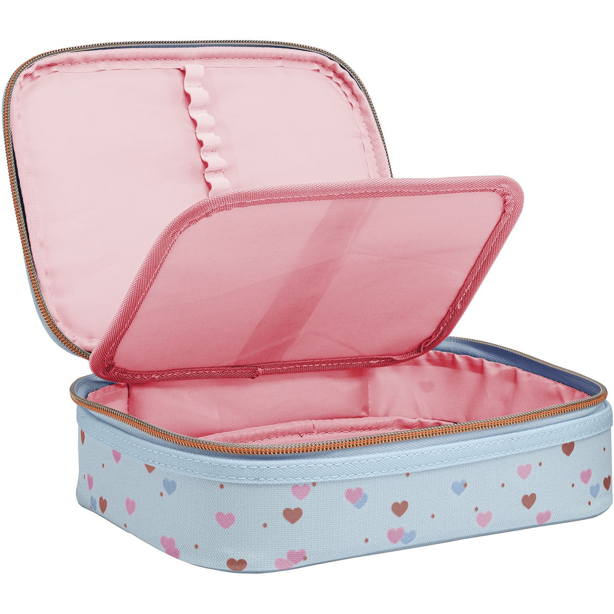 Estuche Box Joyful Azul – Capacidad 100 Lápices con Organizador