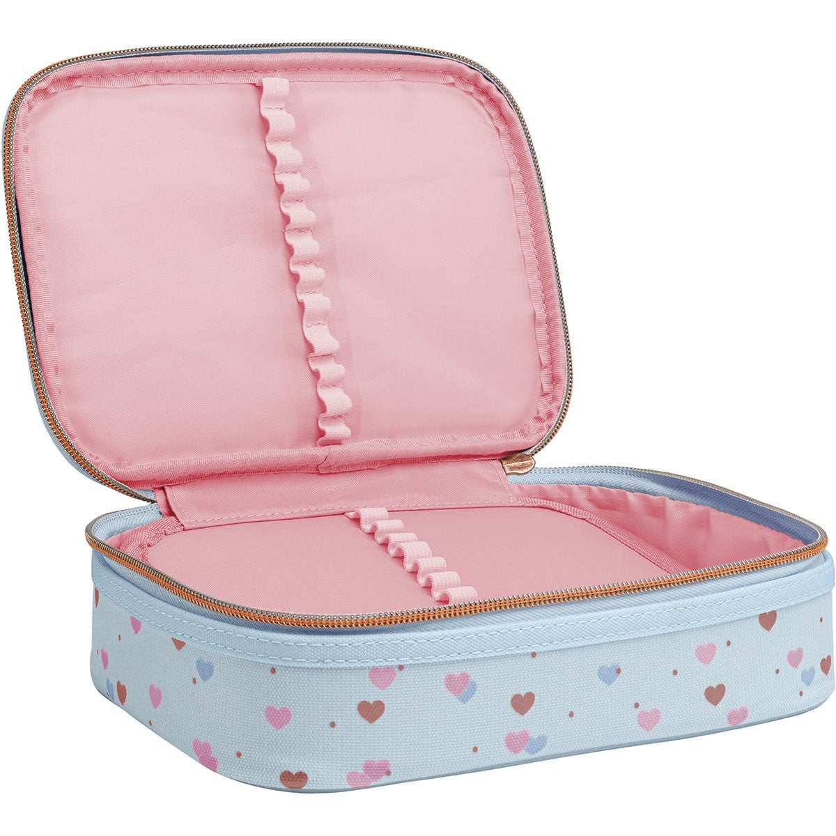 Estuche Box Joyful Azul – Capacidad 100 Lápices con Organizador