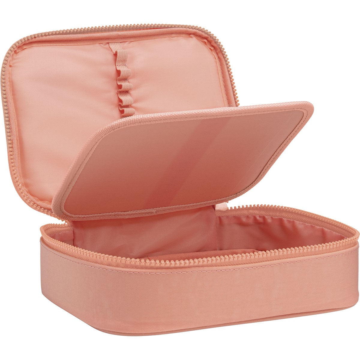 Estuche Box Happy Salmón con Divisor y Elásticos – 150x210x60mm