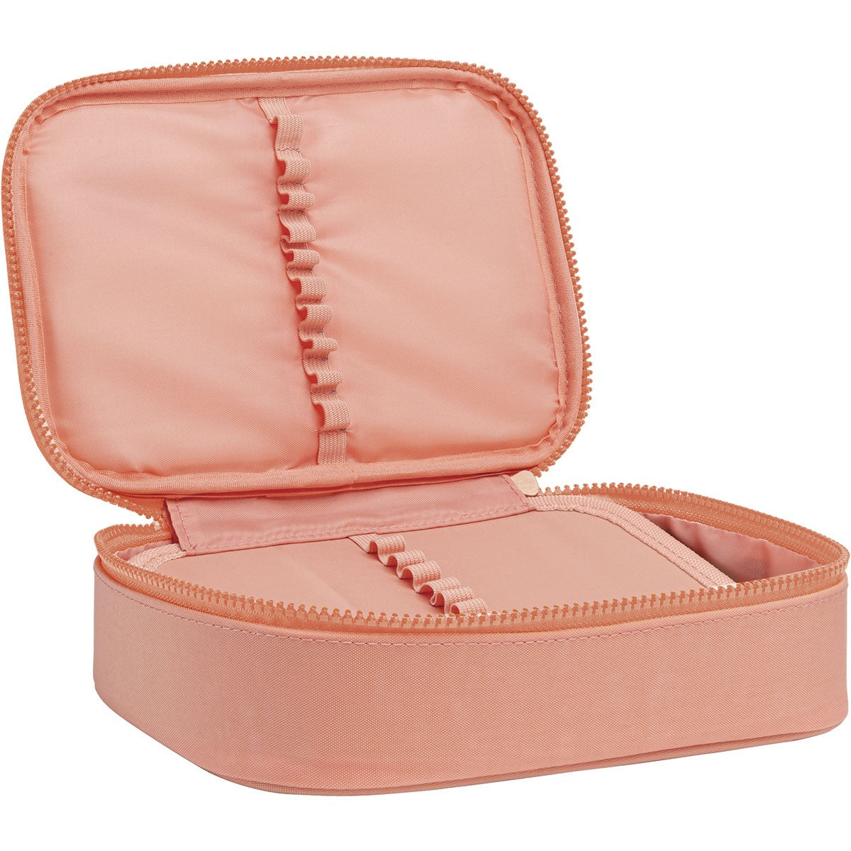 Estuche Box Happy Salmón con Divisor y Elásticos – 150x210x60mm