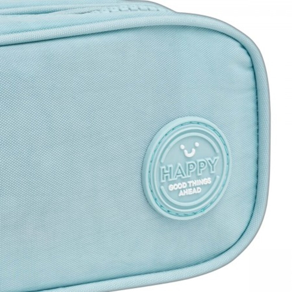 Estuche Duo Happy Celeste con 2 Compartimentos – 210x90x90mm