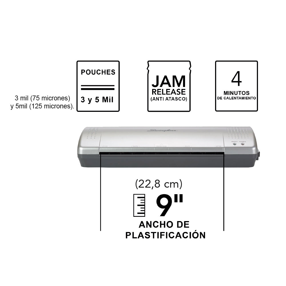 Plastificadora de Papel A4 Inspire Plus Plata