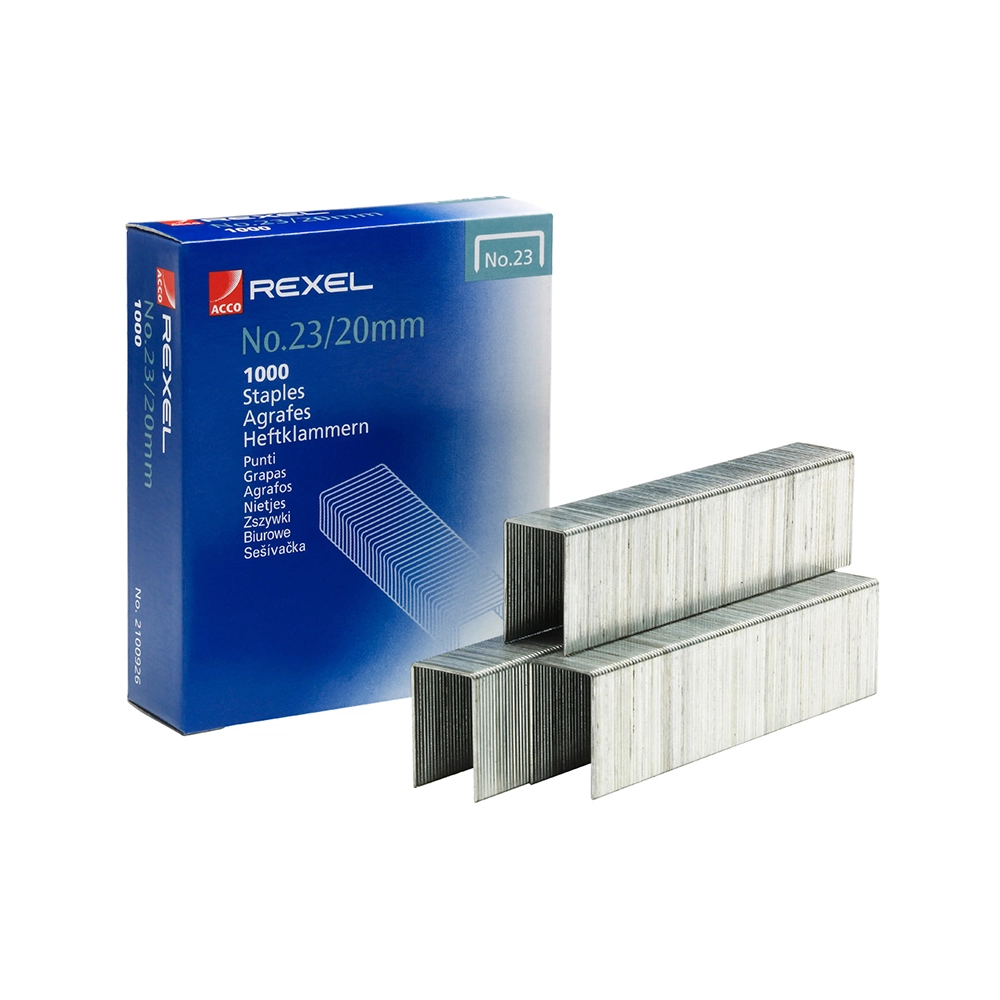 Corchetes Rexel 23/20 mm – Caja 1000 Unidades