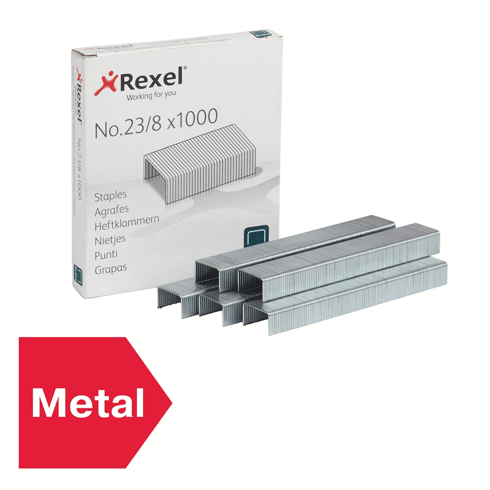 Corchetes Rexel Nº23/8 | Caja 1000 Unidades