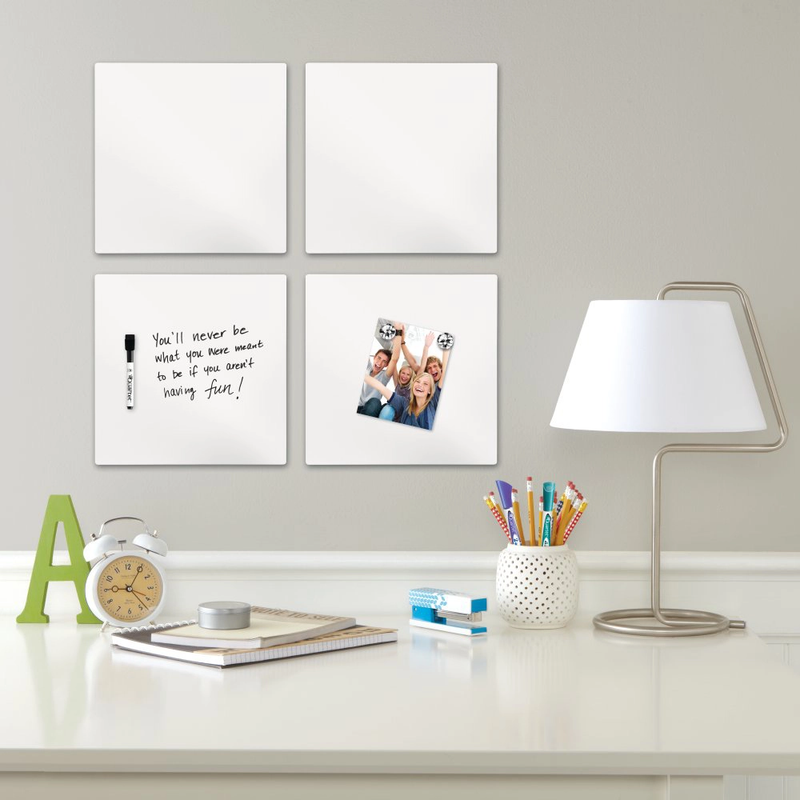 Pizarra Magnética 36x36cms Gris o Blanca Quartet