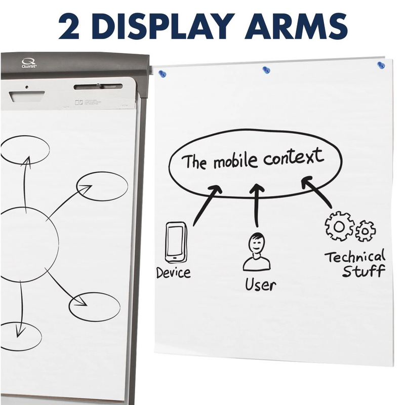 Pizarra Magnética + Brazos Laterales 68 x 89 cm. - Quartet