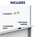 Pizarra móvil magnética Doble 100 x 172 cm Quartet