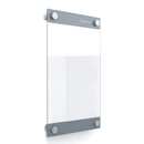 Señalética Display de Vidrio para Muralla 28x43 cm