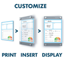 Señalética Display de Vidrio para Muralla 28x43 cm