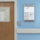 Señalética Display de Vidrio para Muralla 28x43 cm