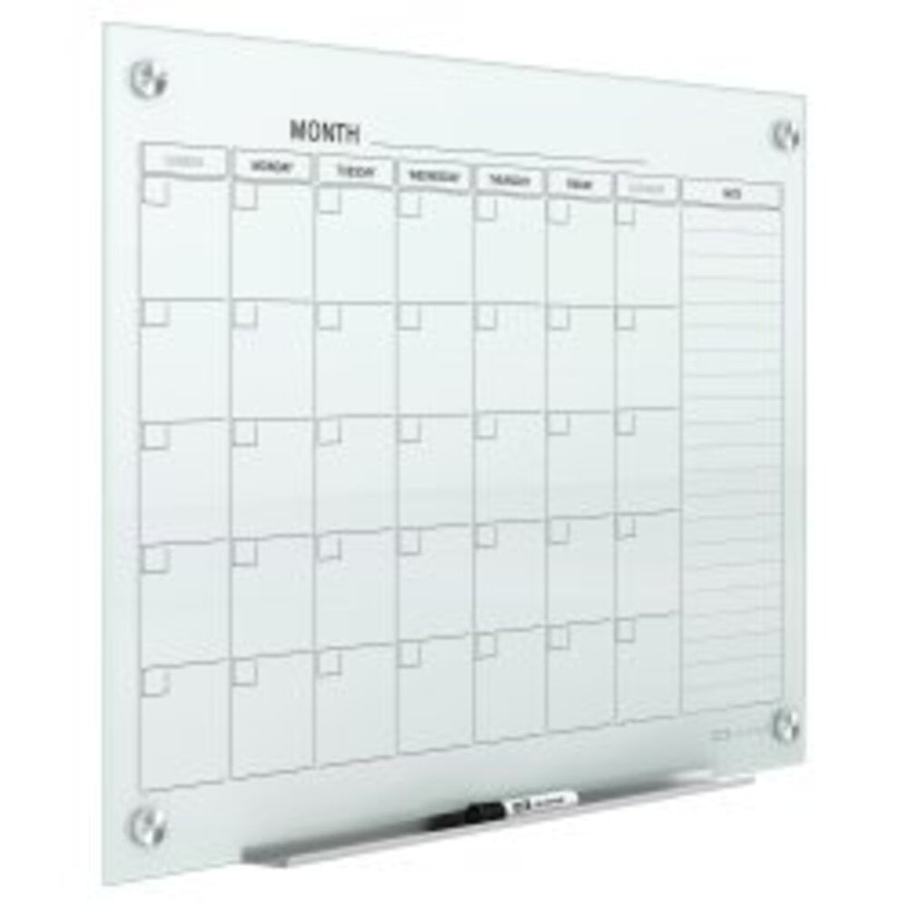 Pizarra de Vidrio Calendario Mensual Magnética 60x90 cm