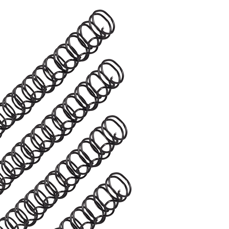 Paquete Anillo Metálico 9mm 3:1 Negro 20 Unidades - GBC