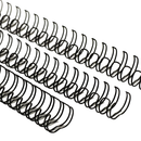 Paquete Anillo Metálico 9mm 3:1 Negro 20 Unidades - GBC