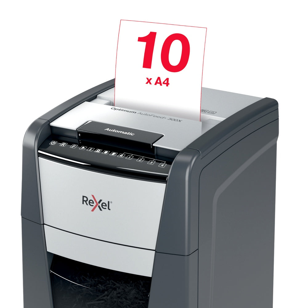 Trituradora de Papel Rexel Optimum Auto+ 300X P4 300 Hojas