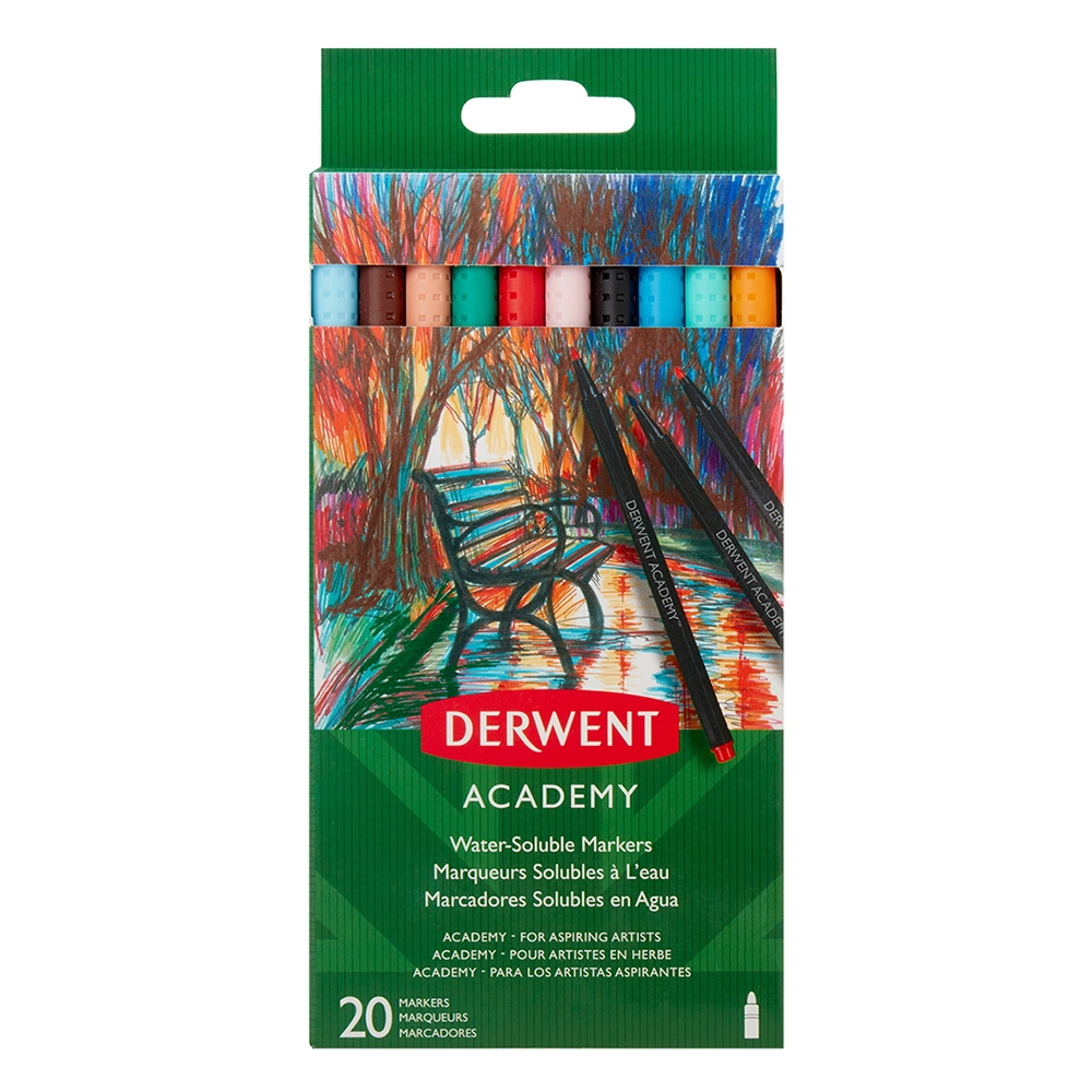 Plumones Marcadores Punta Fina 20 Colores – Solubles en Agua