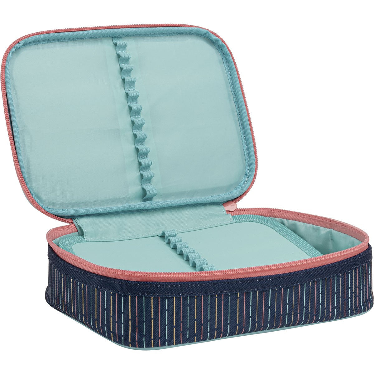 Estuche Box Dots con Divisor y Elásticos – Gran Capacidad