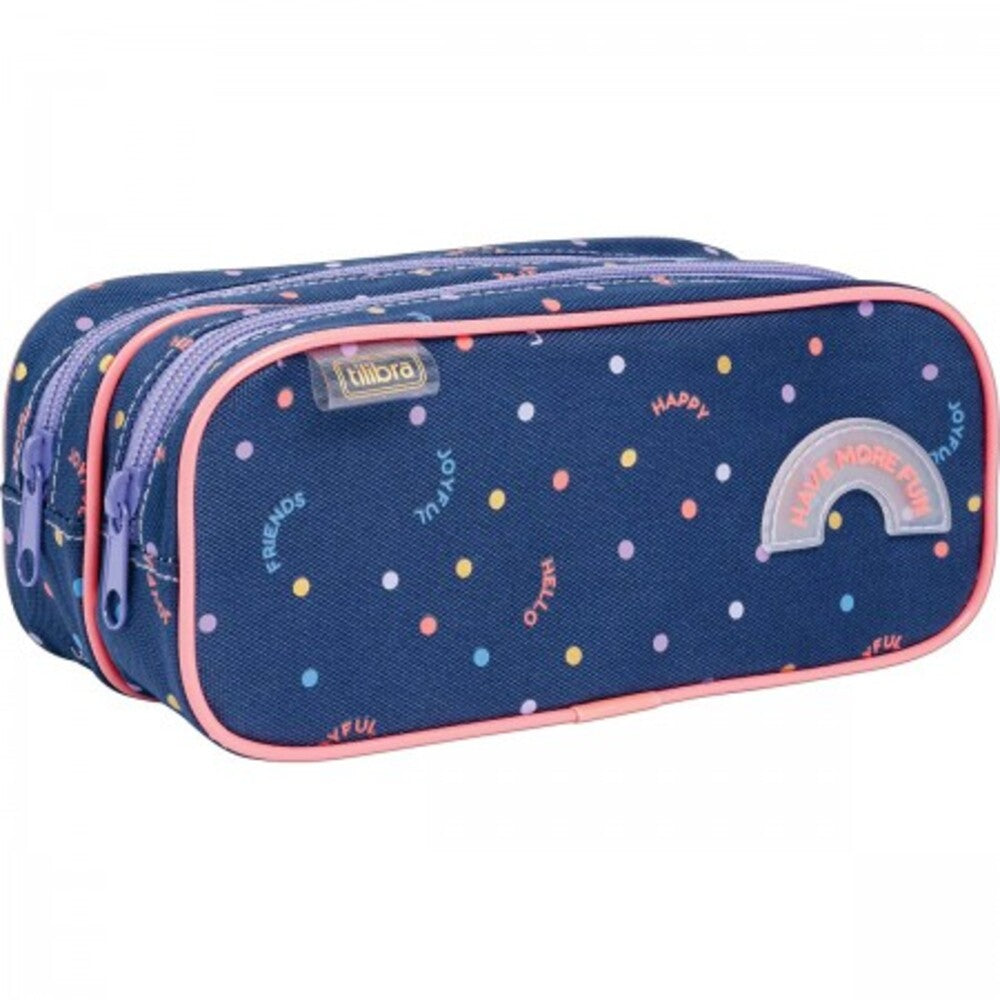 Estuche Duo Académie Dots con 2 Compartimentos – 210x90x90mm