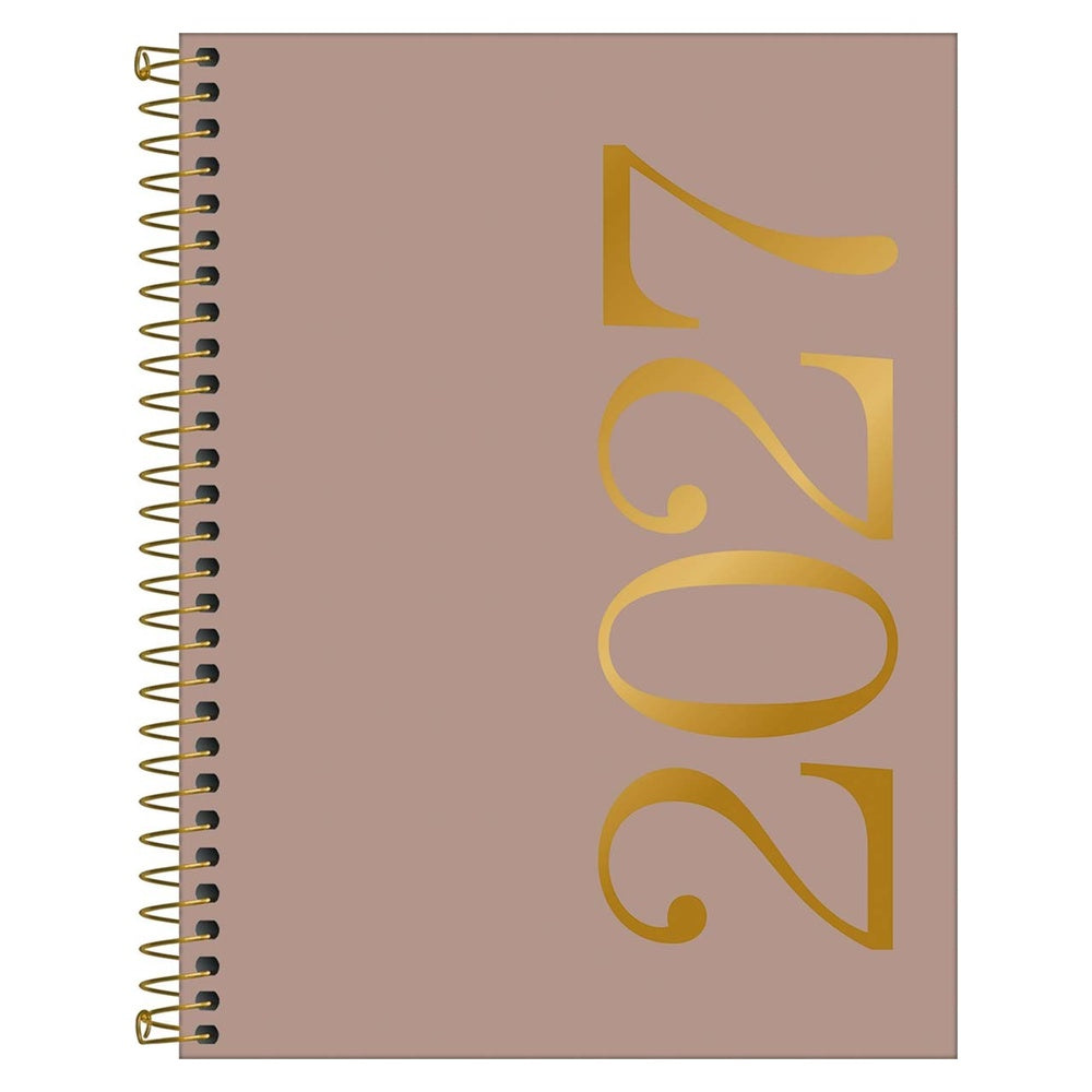 Agenda Ejecutiva Tilibra Espiral Diaria Vanilla M7 2027 Café