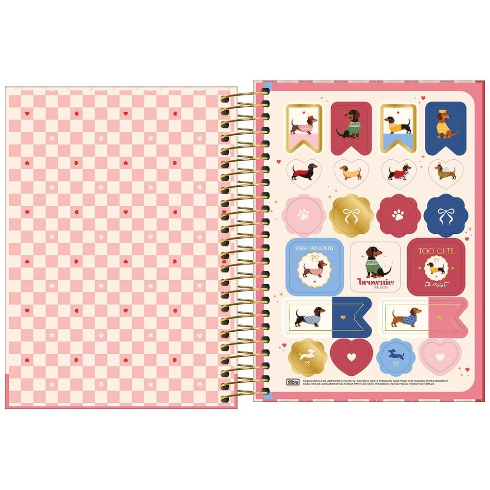 Agenda Espiral Tilibra Bownie M3 2027 Lineas Rosadas