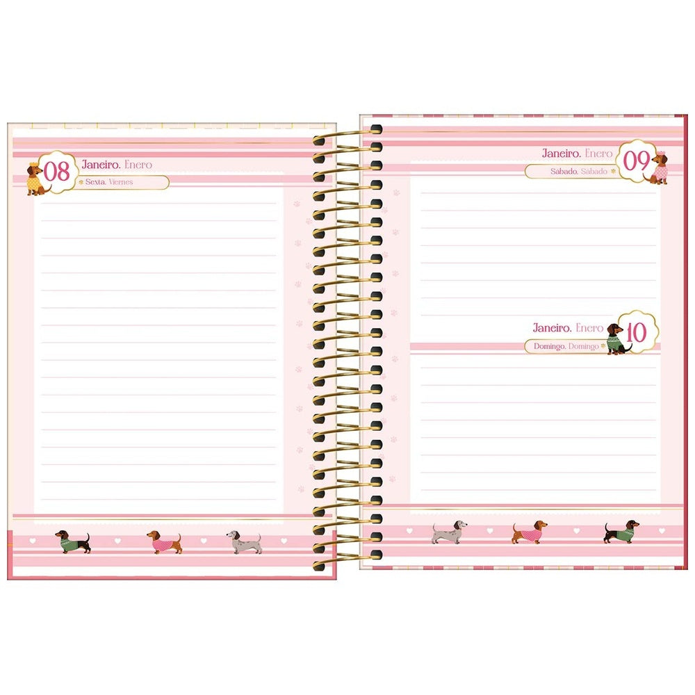 Agenda Espiral Tilibra Bownie M3 2027 Dos Salchichas