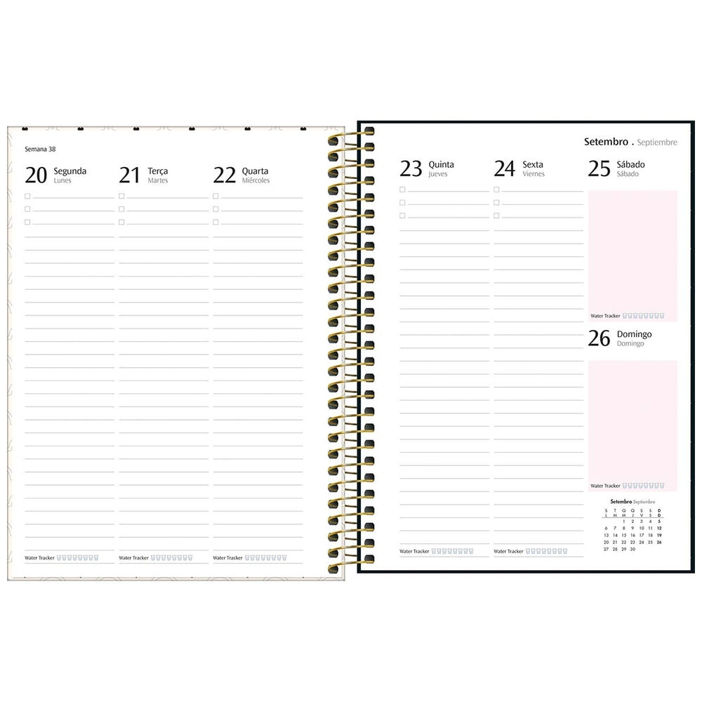 Planner Espiral Tilibra Wets Village M7 2027 Corazones