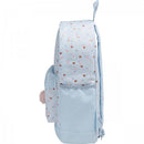 MOCHILA 290x430x120MM CON POMPOM DE CORAZON JOYFUL AZUL