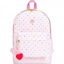 MOCHILA CON POMPOM DE CORAZON JOYFUL ROSA