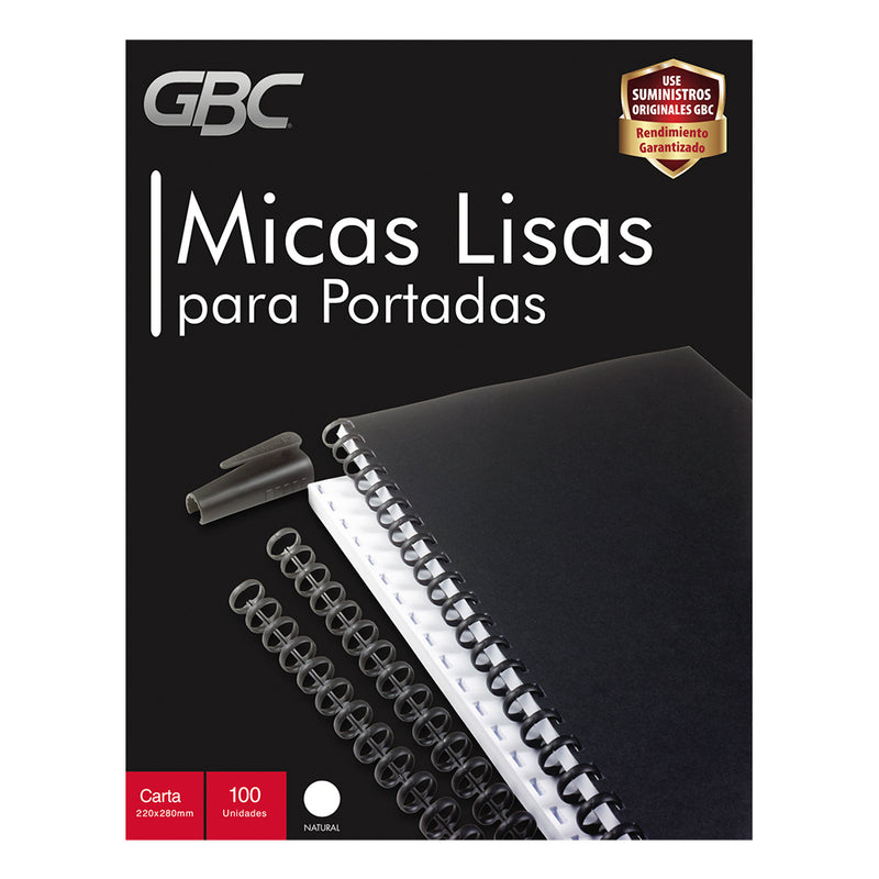 Mica Transparente Tamaño Carta 100 Unidades - GBC