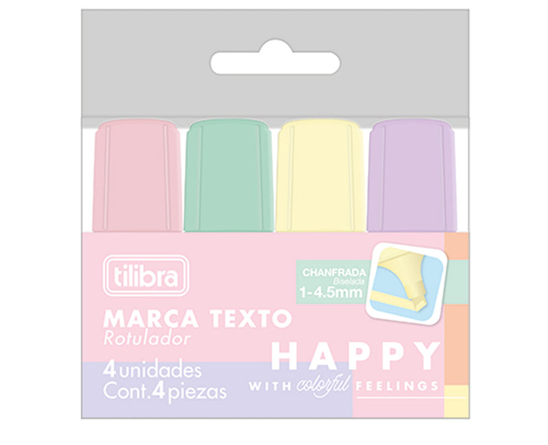 Destacador texto mini Happy Tilibra