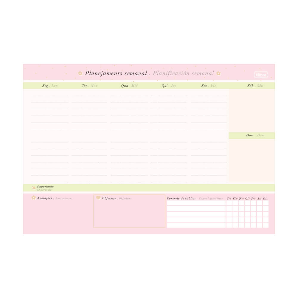Planner Semanal Soho 52 hojas