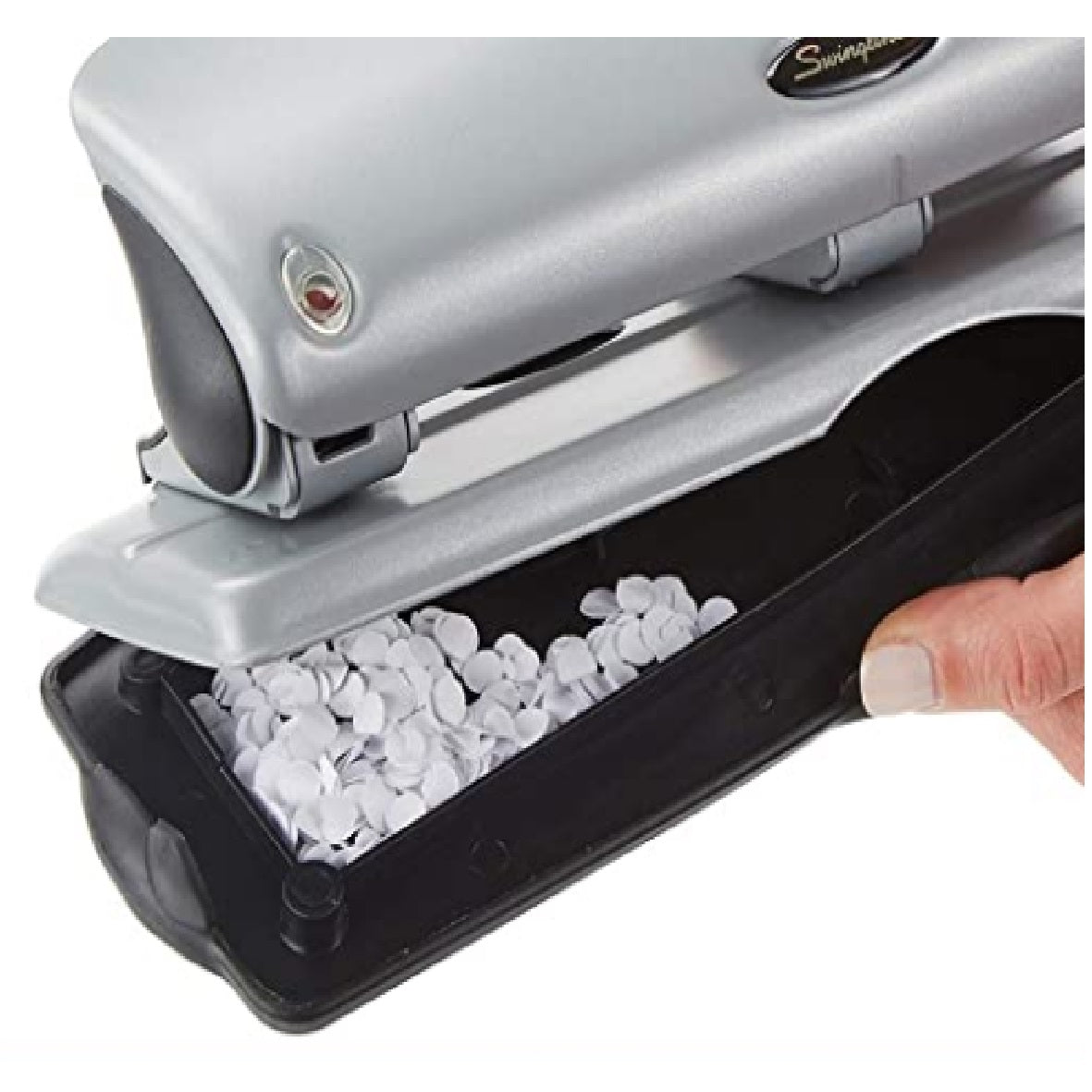 Perforadora Swingline Premium 3 Agujeros Easy View Hasta 12 Hojas