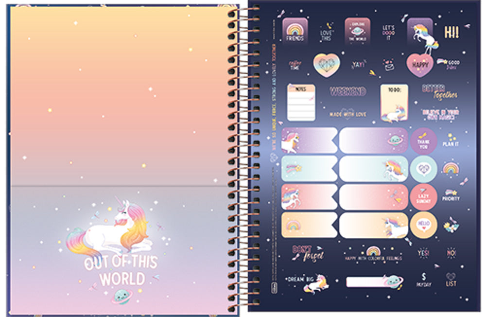 Planner Espiral Blink Tilibra Azul