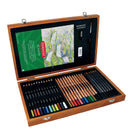 Caja de madera con lápices de colores 35 piezas Derwent Academy