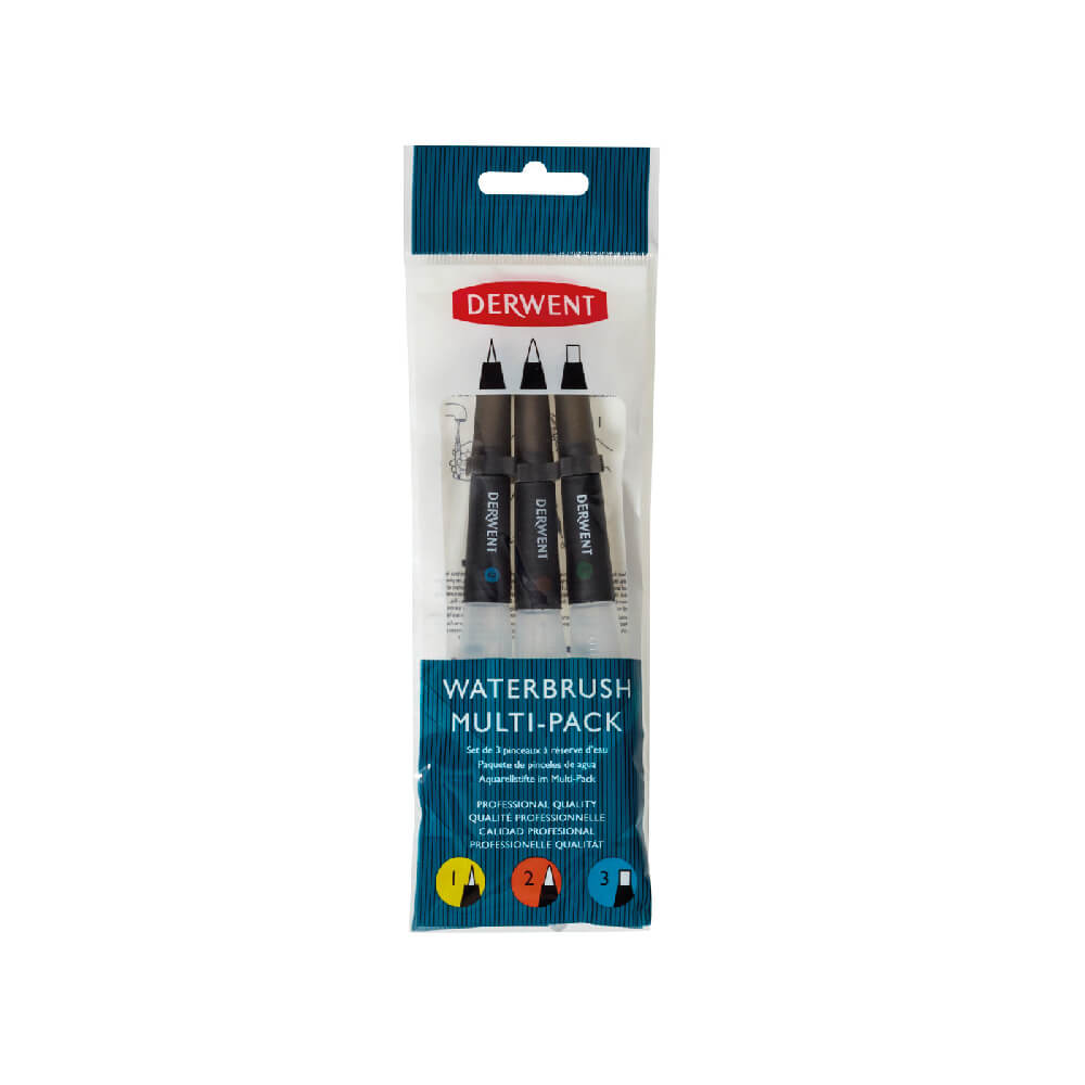 Pack de 3 pinceles de agua Derwent