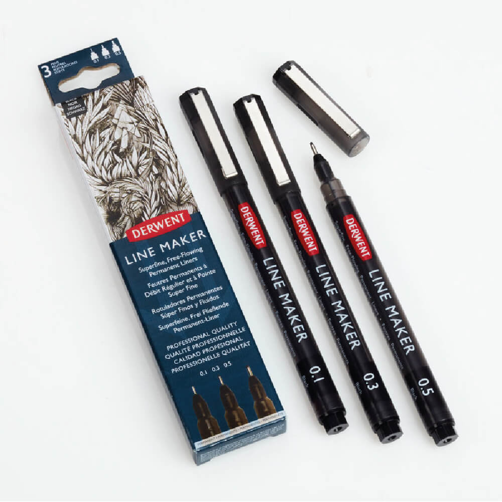 Set de 3 Tiralíneas permanentes Derwent